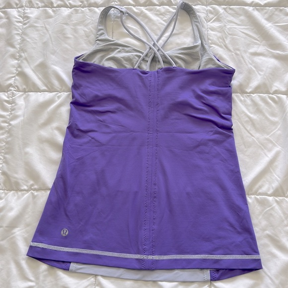 Lululemon purple tank with criss cross straps - Picture 4 of 6